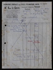 Invoice VELOSOLEX moped cycle
