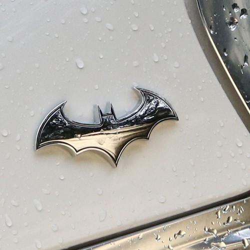 Silver chrome metal emblem - silver,