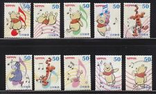 JAPAN 2013 DISNEY CHARACTERS WINNIE THE POOH 50 YEN COMP. SET OF 10 STAMPS USED