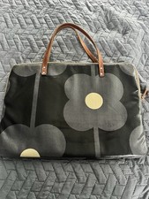 Orla Kiely Medium Laptop Bag Skin Abacus Flower - Black / Grey - Original Rare