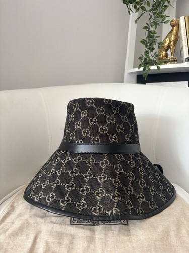 Gucci monogram wide brim denim - gucci,
