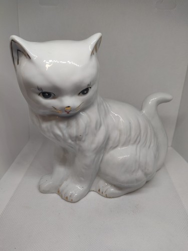 Vintage white ceramic persian - ceramic,