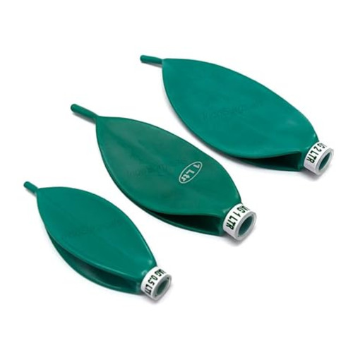 Rebreathing bags green rubber - rebreathing,