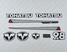 Tohatsu 9.8HP Two Stroke Outboard Engine Decals Sticker Set reproduction 9.8 HP