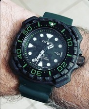 Citizen Rare Promaster Titanium Classic Eco-Drive Watch green dial 5 sports 