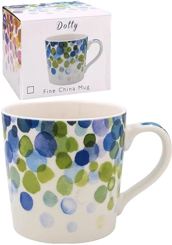 Fine china mug dotty blue - fine,