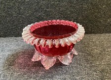 Victorian Cranberry Glass Bowl