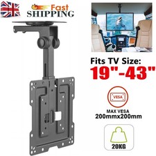 19"-43" Folding Ceiling TV Bracket Wall Mount Tilt Swivel For Caravan RV Boat
