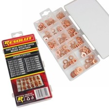 Copper Sealing Washers For Diesel Fuel Injectors  150pc Assortment In Box