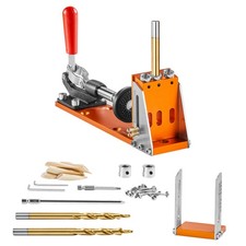 Uimoso Pocket Hole Jig Kit Carpentry Joinery Woodworking System Adjustable Depth