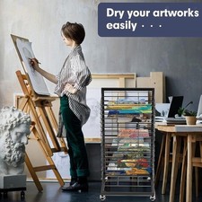 Art Drying Rack Iron Fashion Stable Art Storage for Artist Drawings