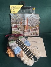 Vintage Kinetic Sofie Tapestry Kit Winter Cottage Christmas Festive Needlepoint