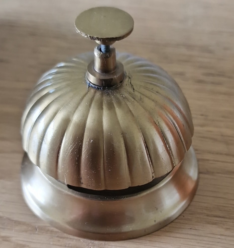 Brass desk service - service, bell
