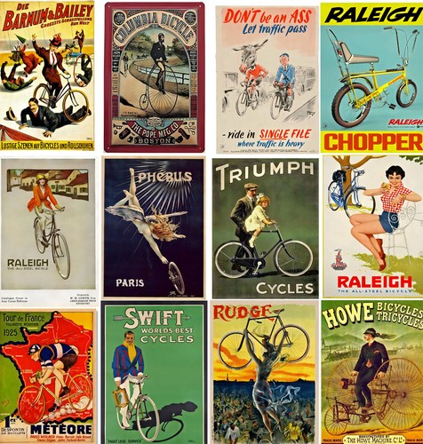 Vintage bicycle poster retro - bicycle,