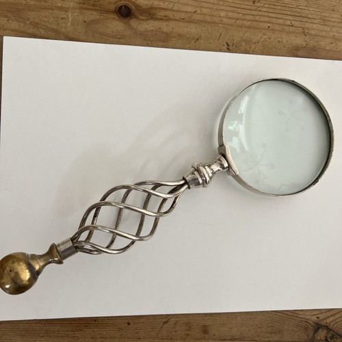 Brass magnifying glass - magnifying,