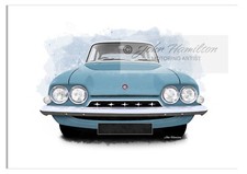 Personalised Ford Consul Classic 315 Art Print Poster Classic Car. A4/A3 Add Reg