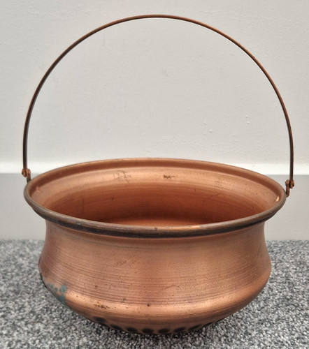 Vintage copper cauldron - copper,