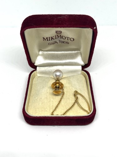 Mikimoto pearl tie - pearl, tack