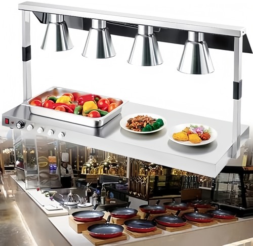 Head food heat lamp display - 4,