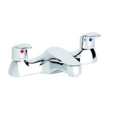 Damixa Lyra Bath Filler Tap Two Tap Holes in Chrome TB110341