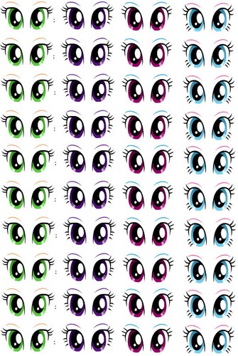 Unicorn eyes edible cupcake - eyes,