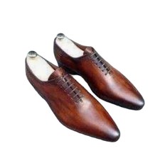 Handmade Brown Oxford Lace Up