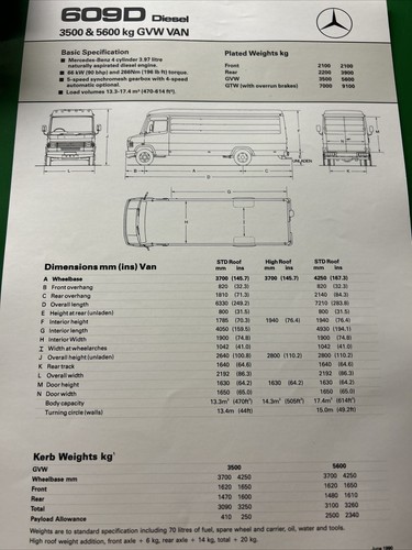 Mercedes benz 609d diesel van - mercedes,