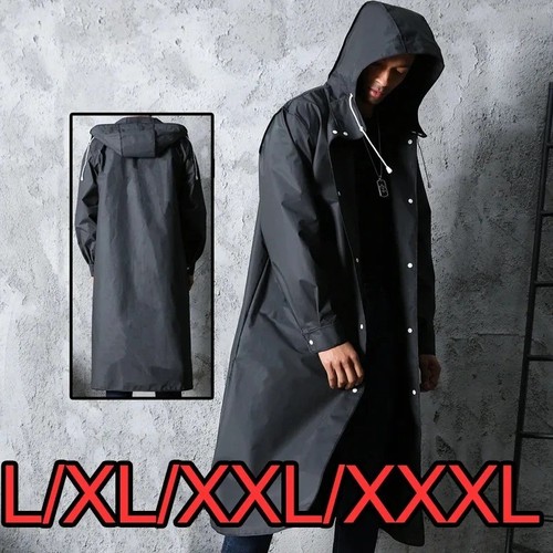 Long raincoat rain coat black - long,