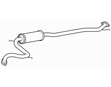 Centre exhaust middle silencer - centre,