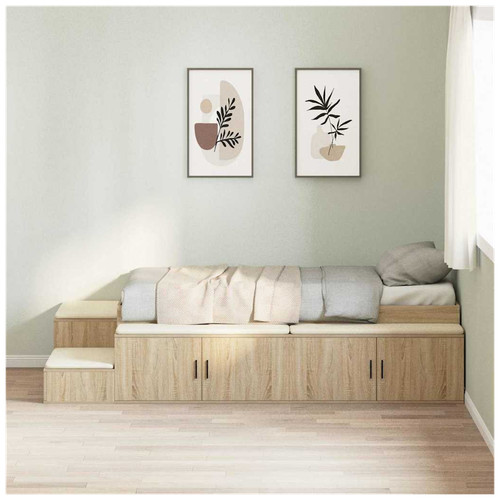 Storage bed frame sonoma oak - frame,