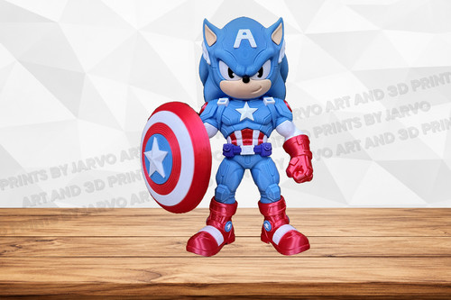 Sonic captain america - sonic,