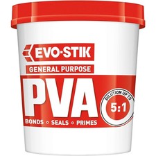 Evo-Stik PVA Glue 1L General Purpose Adhesive Sealer Primer Bonding Agent White