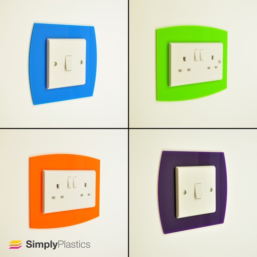 Curved light switch surrounds - light,