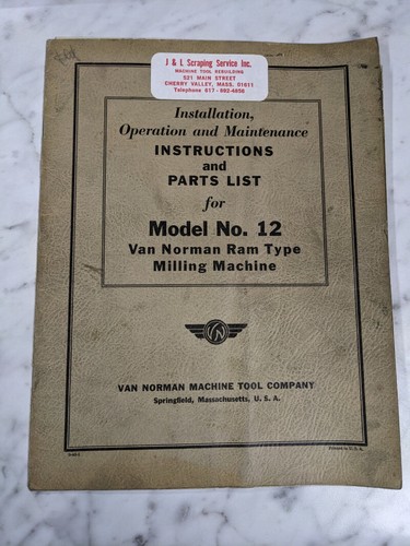 Van norman machine model - norman,
