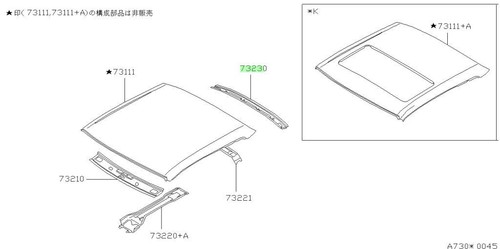 Rail rear roof - roof, nissan