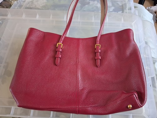 Cherry red leather bag lulu - cherry,