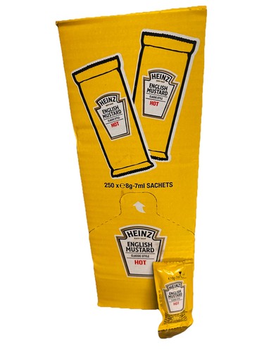 Heinz english mustard sachets - english,