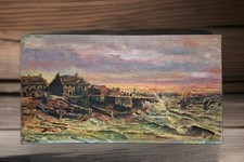 Old Antique Oil Painting On