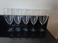 Luminarc France Vintage Azure Stem Champagne Wine Fluttes Glasses  Set Of 5