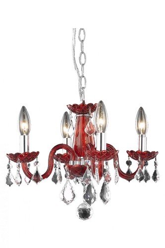 Rococo light red pendant - 4,