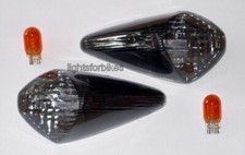 Black Front Indicator Honda VFR 800 1998-2001 Smoked Signals