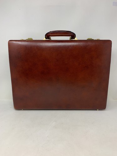 Leather briefcase brown - leather,