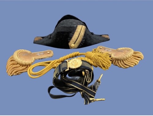 Antique naval officer bicorne - antique,