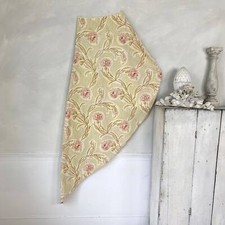 Ciel de lit printed cotton pink and green floral backed vintage midcentury curt