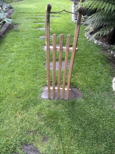 Vintage wooden davos sledge - vintage,