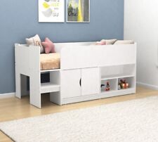 Storage Mid Sleeper, Kudl White Storage Mid Sleeper, 3ft Single
