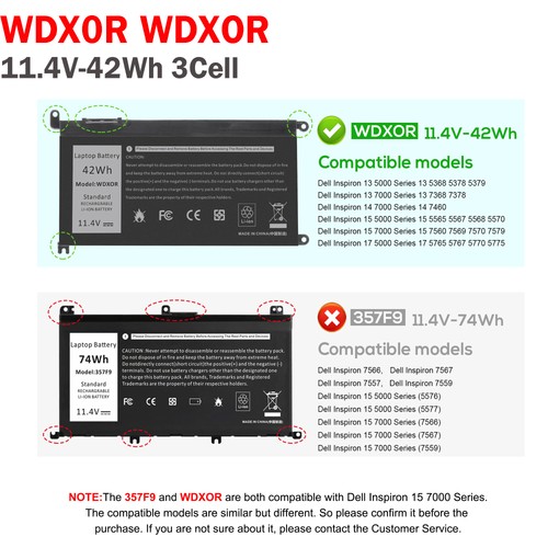 Wdxor laptop battery for - wdxor,