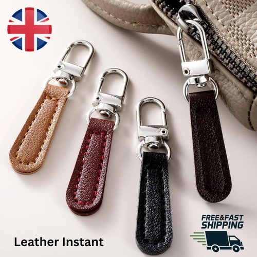 Zipper pull tab - pull, leather