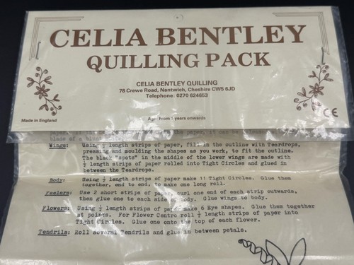 Vintage celia bentley quilling - bentley,