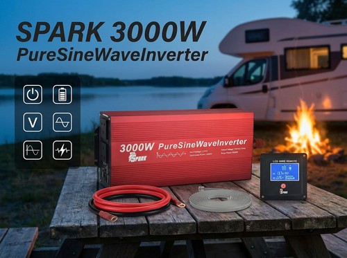 Spark 3000w 12v pure sine - sine, wave